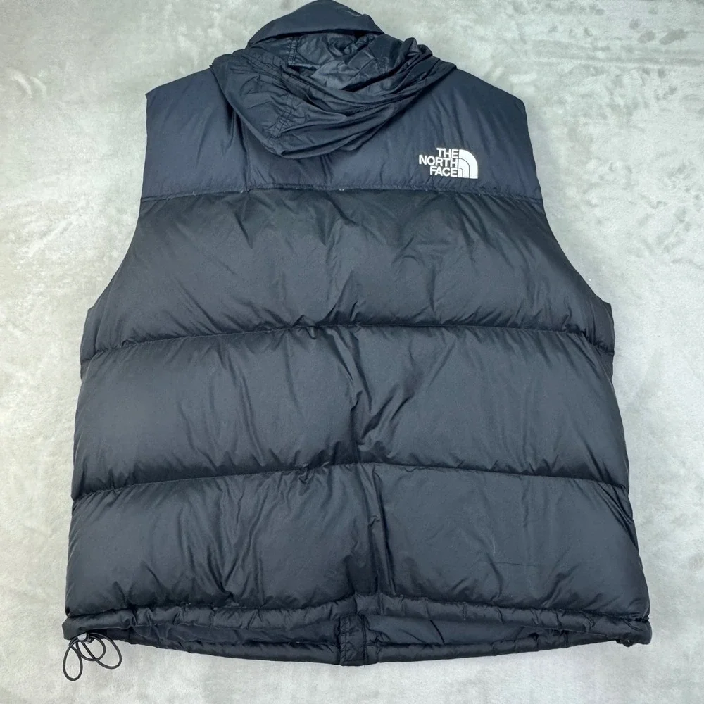 The North Face Vest Men's 2XL Black 700 Down 1996 Nuptse Retro Puffer Full Zip